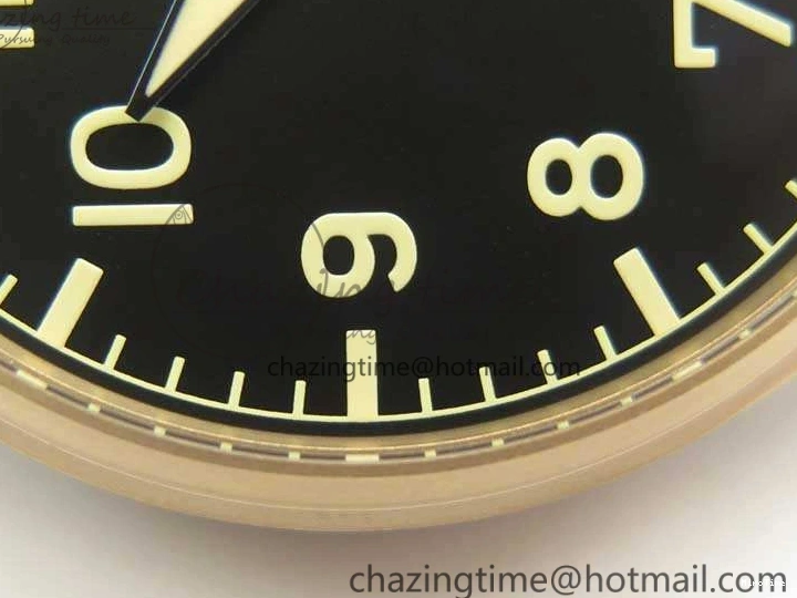 MIROTIME 0123 Big Pilot IW510301 Satin-Polished RG YLF Best Edition Black Dial On Leather Strap A Flexible 7222